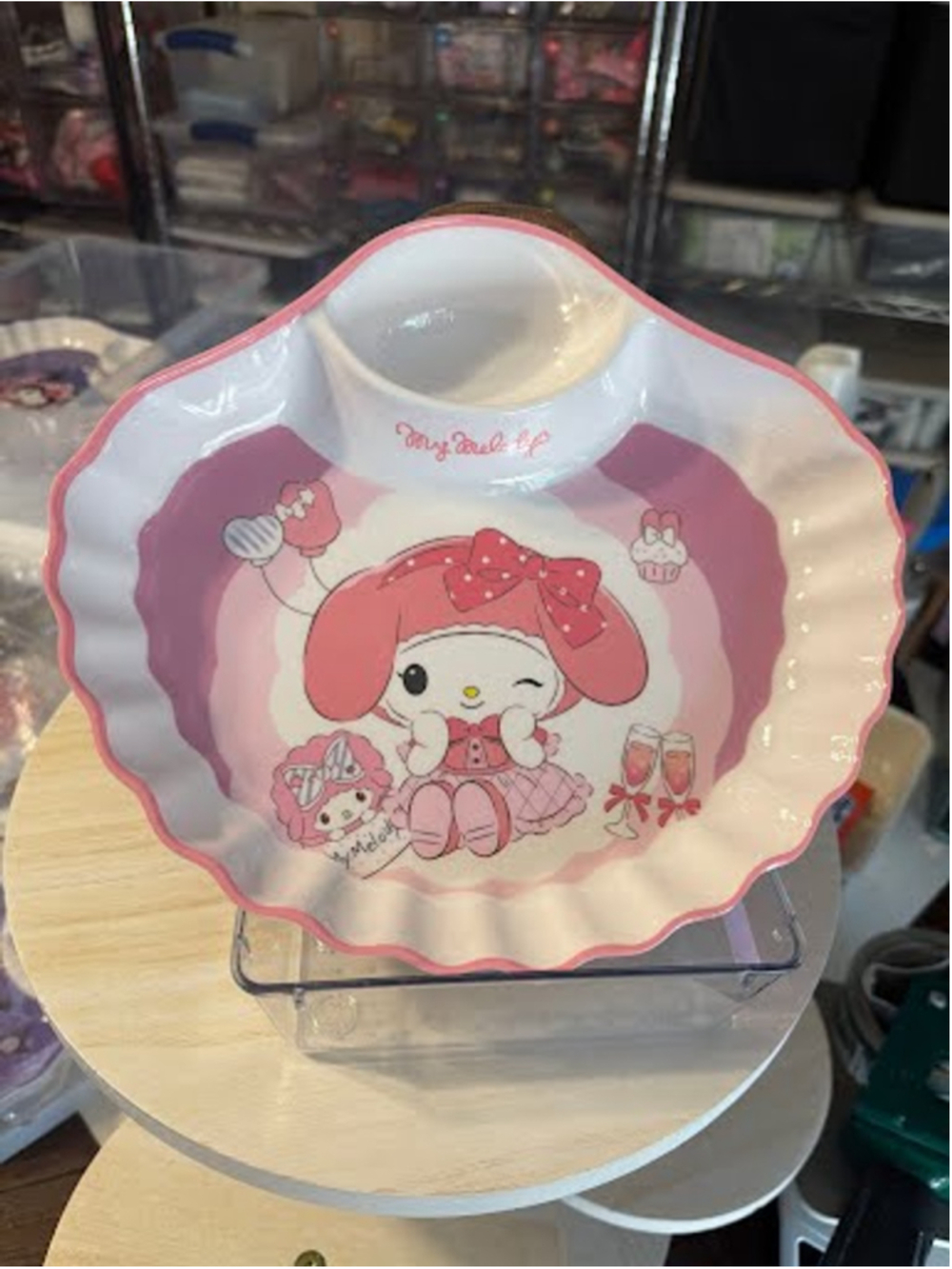 #MEL-1121 Melody Melamine Shell Dinner Plate - 2 Compartment